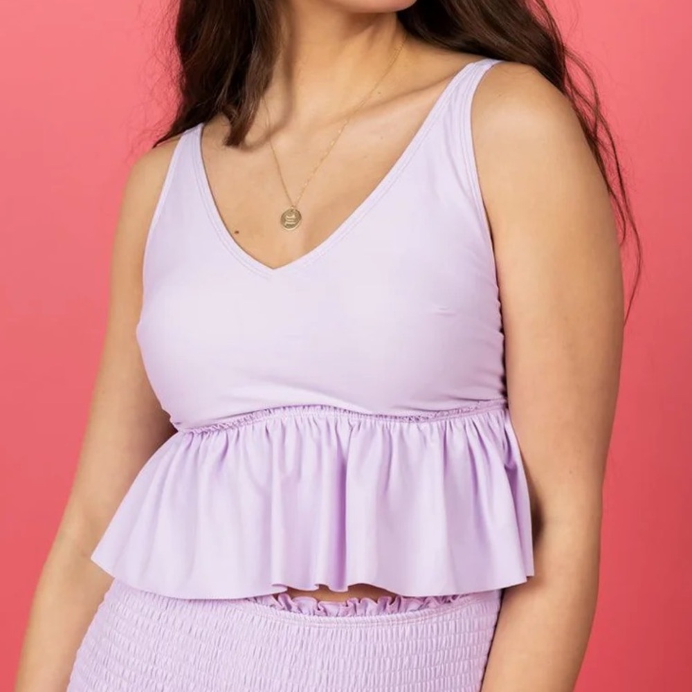 Lavender Two-Piece Swimsuit